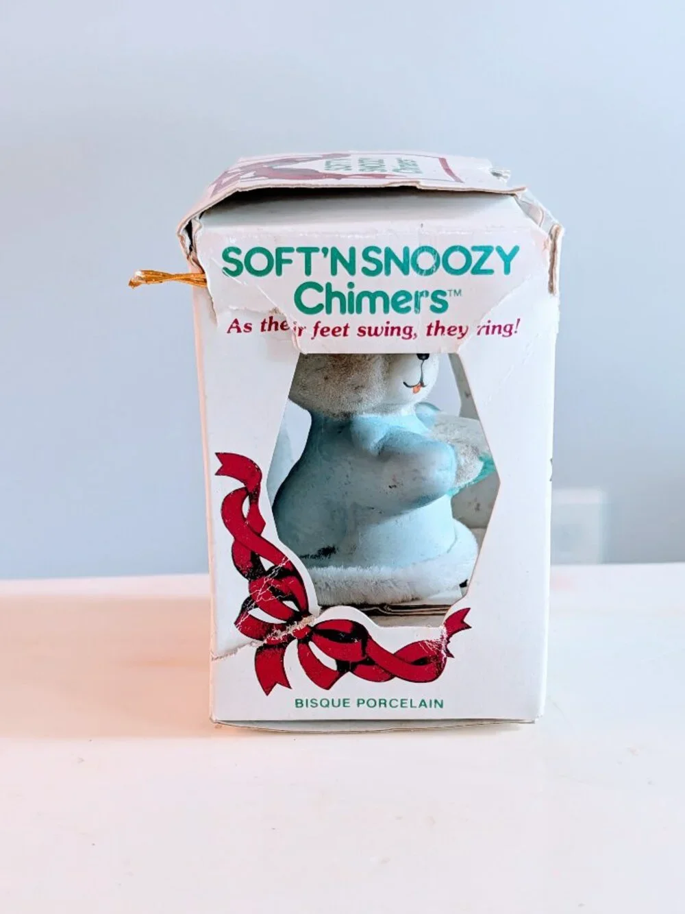 VTG Jasco Soft'N Snoozy Chimers Christmas Mouse Bell Ornament Book 3